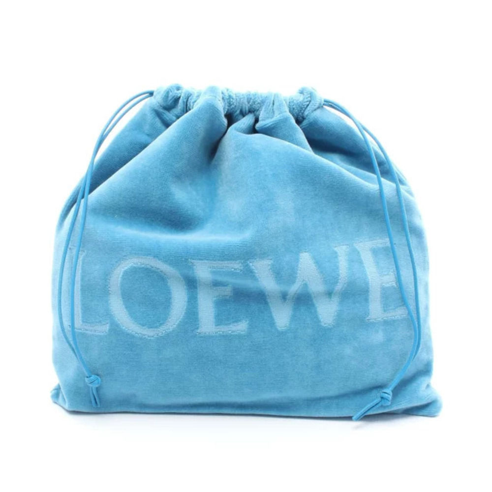 Loewe Drawstring Pouch Clutch Bag Blue